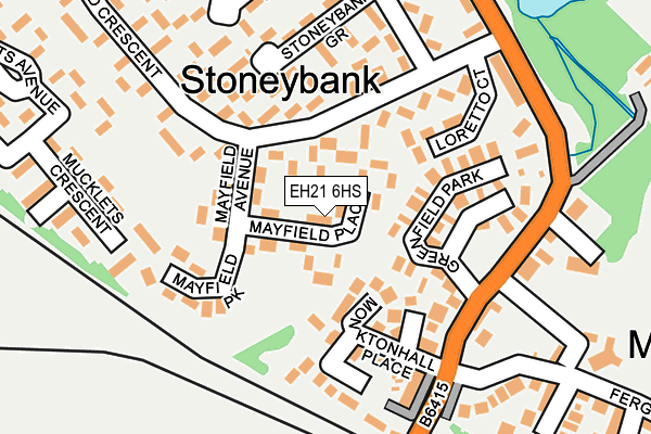 EH21 6HS map - OS OpenMap – Local (Ordnance Survey)