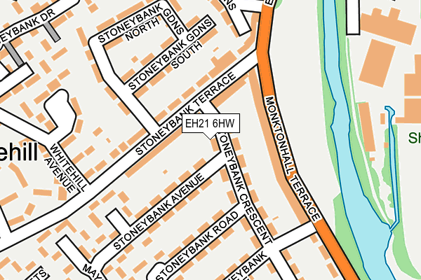 EH21 6HW map - OS OpenMap – Local (Ordnance Survey)