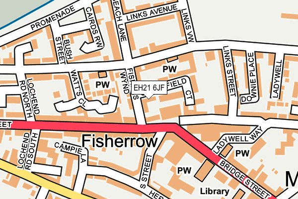 EH21 6JF map - OS OpenMap – Local (Ordnance Survey)