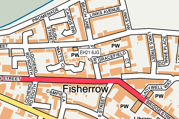 EH21 6JG map - OS OpenMap – Local (Ordnance Survey)