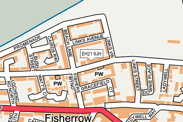 EH21 6JH map - OS OpenMap – Local (Ordnance Survey)