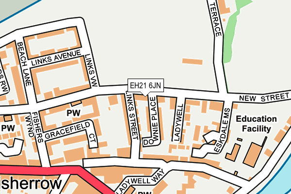 EH21 6JN map - OS OpenMap – Local (Ordnance Survey)