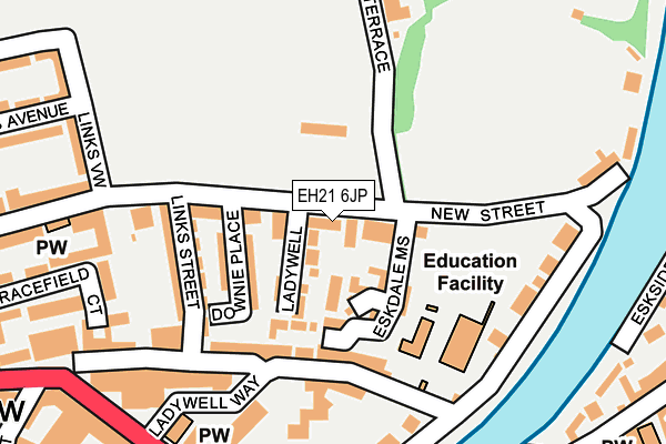 EH21 6JP map - OS OpenMap – Local (Ordnance Survey)