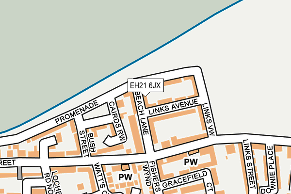 EH21 6JX map - OS OpenMap – Local (Ordnance Survey)