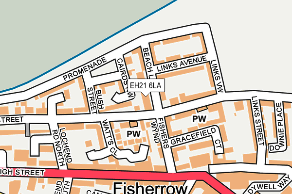 EH21 6LA map - OS OpenMap – Local (Ordnance Survey)