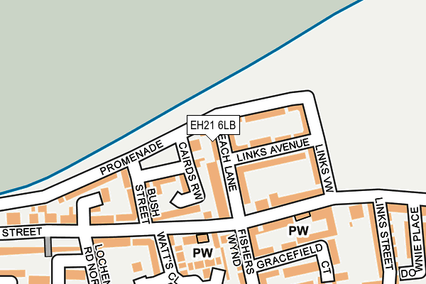 EH21 6LB map - OS OpenMap – Local (Ordnance Survey)