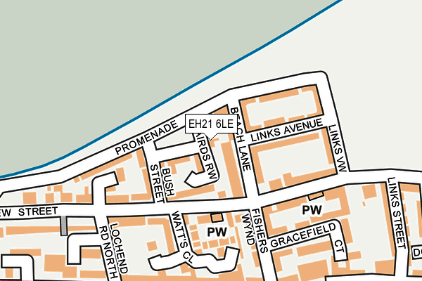 EH21 6LE map - OS OpenMap – Local (Ordnance Survey)