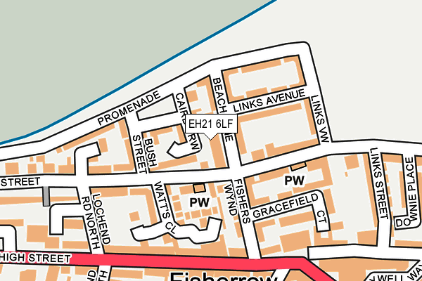 EH21 6LF map - OS OpenMap – Local (Ordnance Survey)