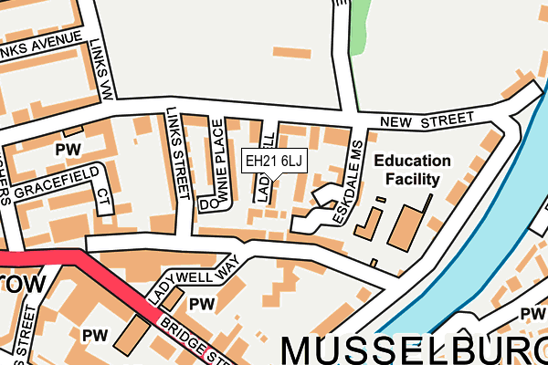 EH21 6LJ map - OS OpenMap – Local (Ordnance Survey)