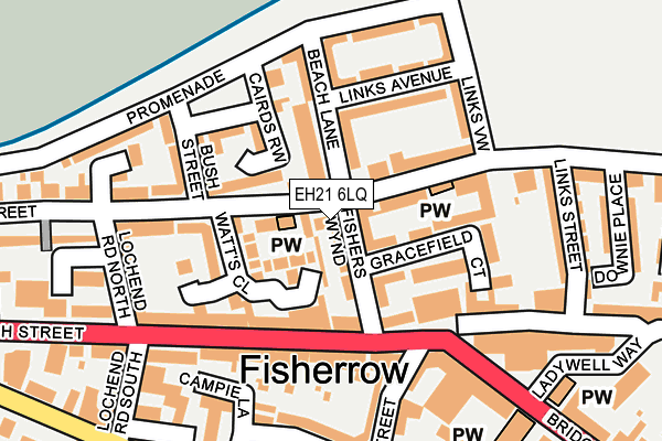 EH21 6LQ map - OS OpenMap – Local (Ordnance Survey)