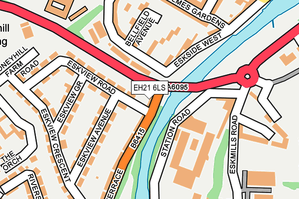 EH21 6LS map - OS OpenMap – Local (Ordnance Survey)