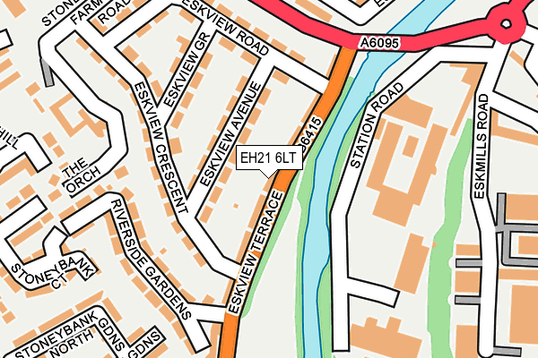 EH21 6LT map - OS OpenMap – Local (Ordnance Survey)