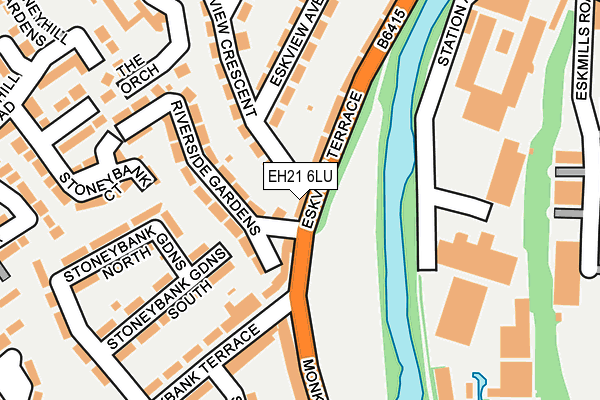 EH21 6LU map - OS OpenMap – Local (Ordnance Survey)