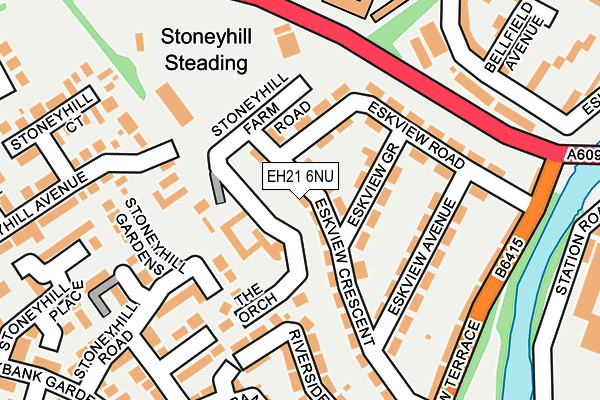 EH21 6NU map - OS OpenMap – Local (Ordnance Survey)