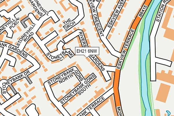 EH21 6NW map - OS OpenMap – Local (Ordnance Survey)