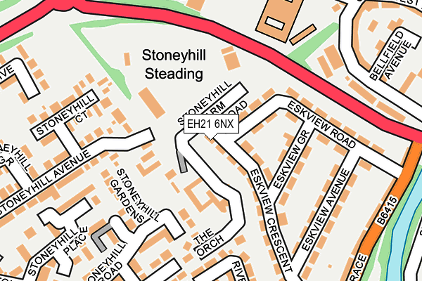 EH21 6NX map - OS OpenMap – Local (Ordnance Survey)