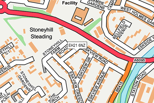 EH21 6NZ map - OS OpenMap – Local (Ordnance Survey)