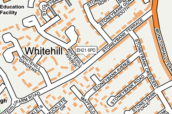 EH21 6PD map - OS OpenMap – Local (Ordnance Survey)