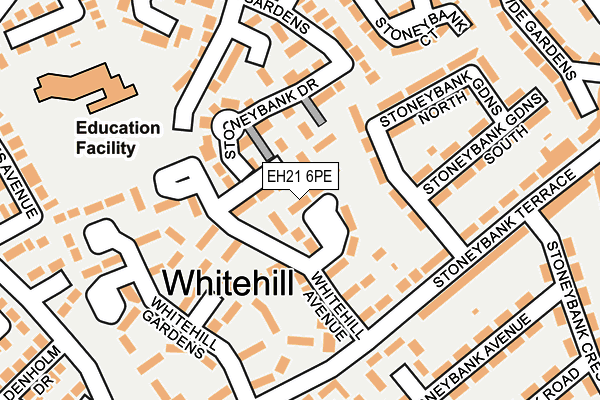 EH21 6PE map - OS OpenMap – Local (Ordnance Survey)