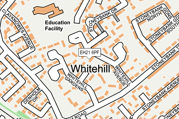 EH21 6PF map - OS OpenMap – Local (Ordnance Survey)