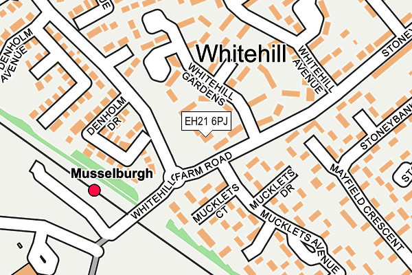 EH21 6PJ map - OS OpenMap – Local (Ordnance Survey)