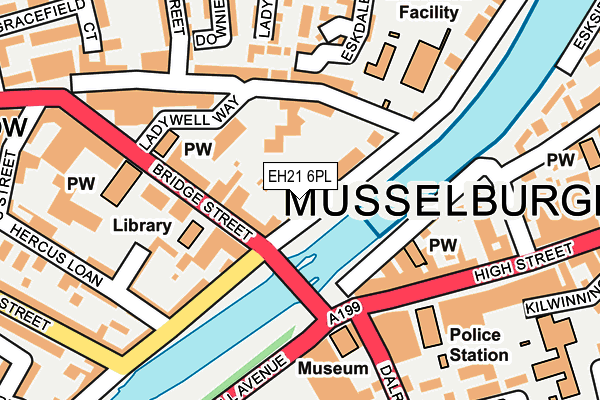 EH21 6PL map - OS OpenMap – Local (Ordnance Survey)