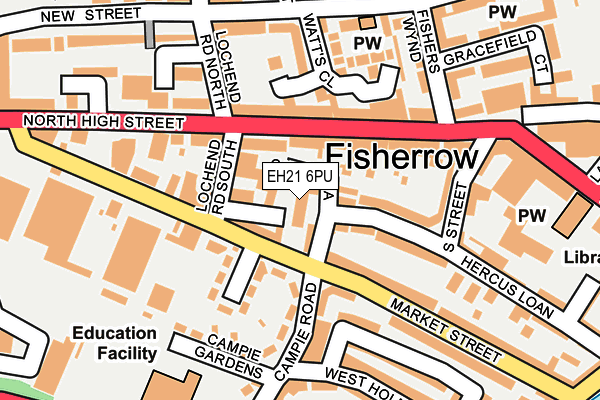 EH21 6PU map - OS OpenMap – Local (Ordnance Survey)