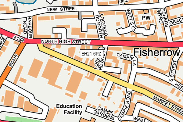 EH21 6PZ map - OS OpenMap – Local (Ordnance Survey)