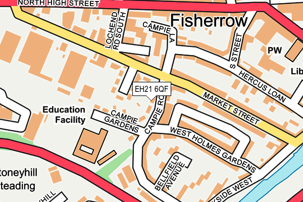 EH21 6QF map - OS OpenMap – Local (Ordnance Survey)