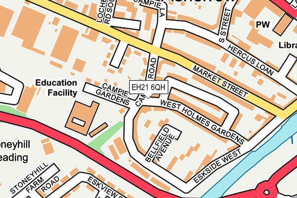 EH21 6QH map - OS OpenMap – Local (Ordnance Survey)