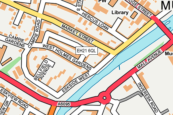 EH21 6QL map - OS OpenMap – Local (Ordnance Survey)