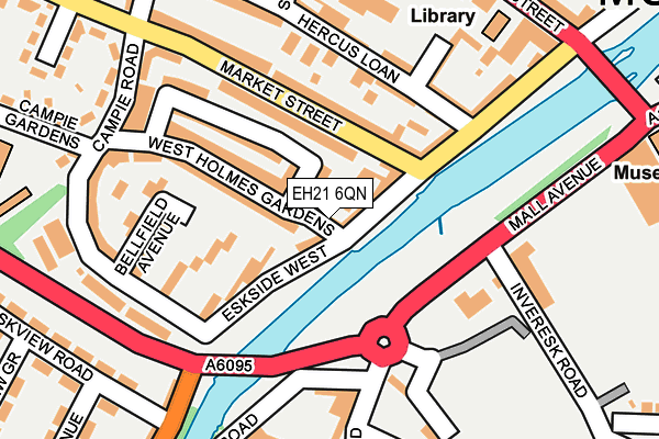 EH21 6QN map - OS OpenMap – Local (Ordnance Survey)