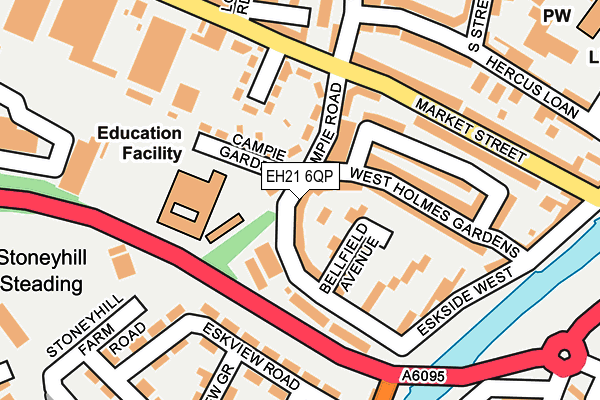 EH21 6QP map - OS OpenMap – Local (Ordnance Survey)