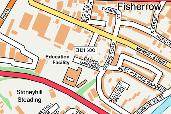 EH21 6QQ map - OS OpenMap – Local (Ordnance Survey)