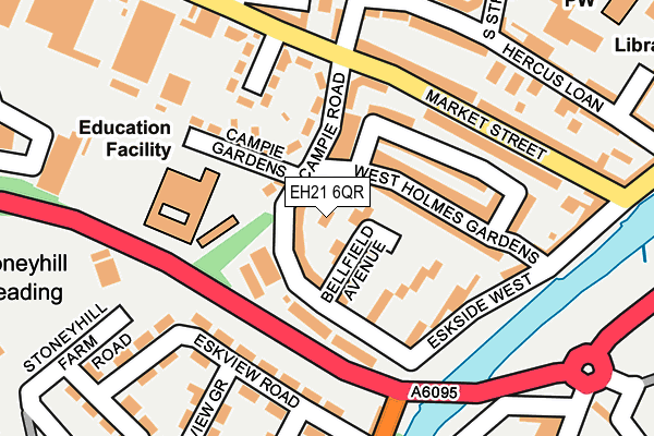 EH21 6QR map - OS OpenMap – Local (Ordnance Survey)