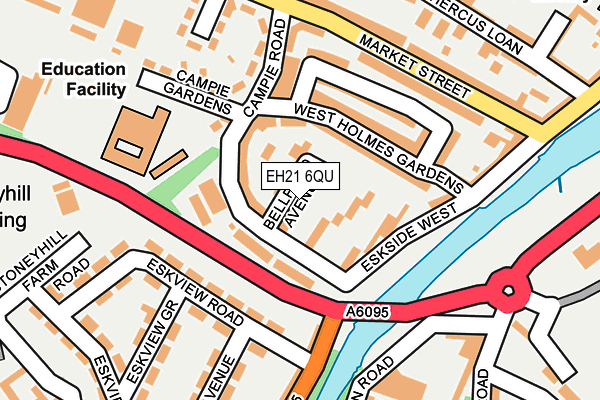 EH21 6QU map - OS OpenMap – Local (Ordnance Survey)