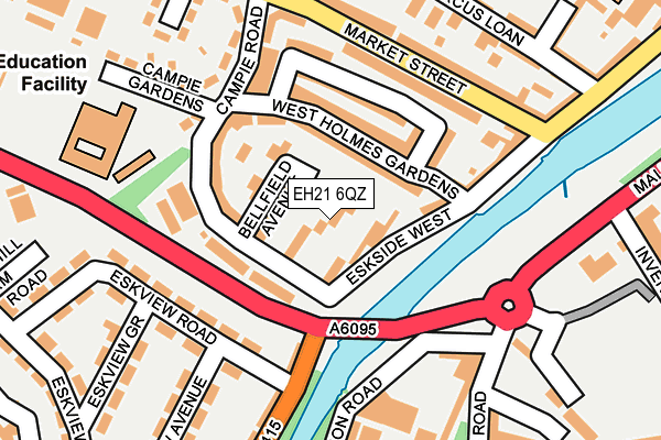 EH21 6QZ map - OS OpenMap – Local (Ordnance Survey)