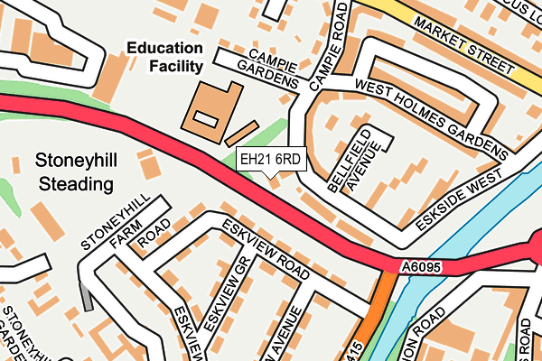 EH21 6RD map - OS OpenMap – Local (Ordnance Survey)