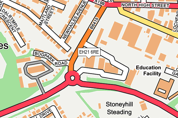 EH21 6RE map - OS OpenMap – Local (Ordnance Survey)