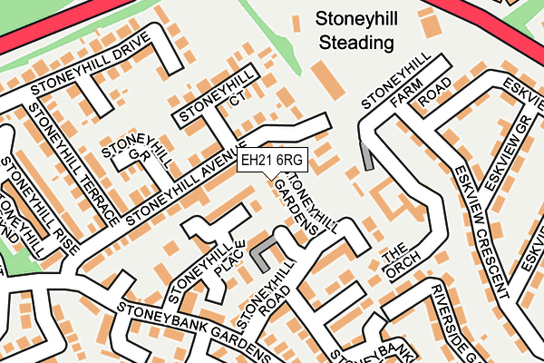 EH21 6RG map - OS OpenMap – Local (Ordnance Survey)