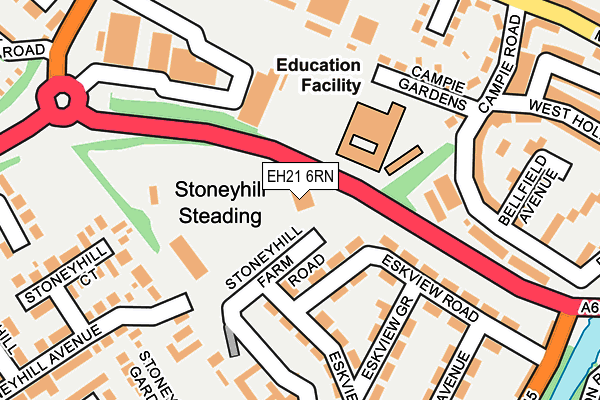 EH21 6RN map - OS OpenMap – Local (Ordnance Survey)