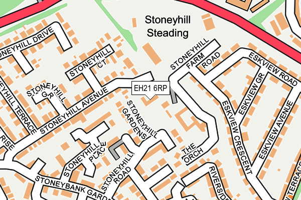 EH21 6RP map - OS OpenMap – Local (Ordnance Survey)