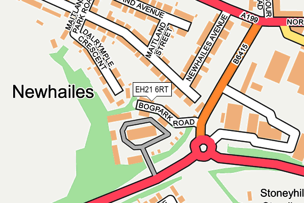 EH21 6RT map - OS OpenMap – Local (Ordnance Survey)