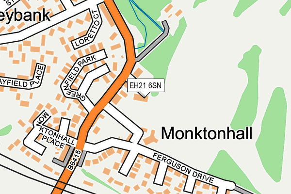 EH21 6SN map - OS OpenMap – Local (Ordnance Survey)