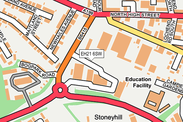 EH21 6SW map - OS OpenMap – Local (Ordnance Survey)