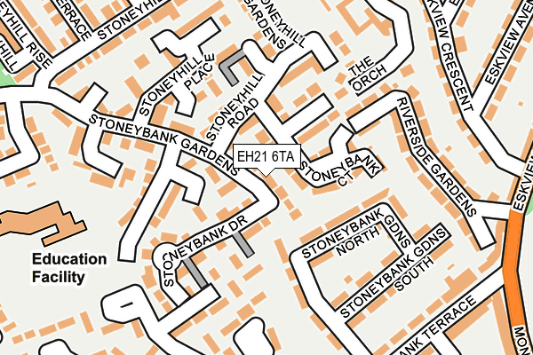 EH21 6TA map - OS OpenMap – Local (Ordnance Survey)