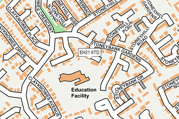 EH21 6TD map - OS OpenMap – Local (Ordnance Survey)