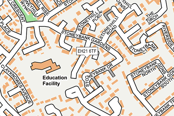 EH21 6TF map - OS OpenMap – Local (Ordnance Survey)