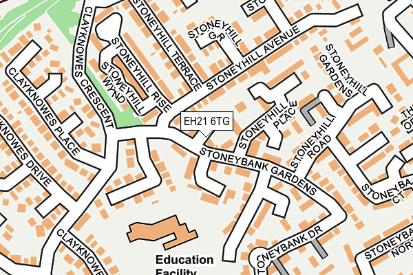 EH21 6TG map - OS OpenMap – Local (Ordnance Survey)