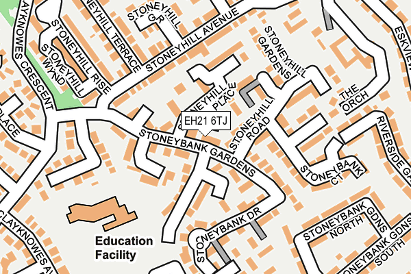 EH21 6TJ map - OS OpenMap – Local (Ordnance Survey)